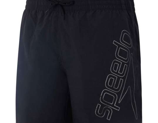 Herren Shorts Speedo Logo 16 BLACK/METALLIC GREY Größe M 8-12432G824