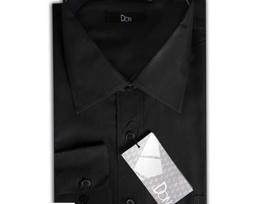 Chemise Homme Noir Réf. 1106 Tailles S, M, L, XL, XXL Manches longues