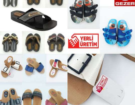 Kadınlar, erkekler ve çocuklar için Gezer parmak arası terlik stoğu - çok çeşitli ve kalite