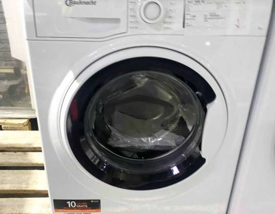 - Returned washing machines of different brands- Various appliances in good condition such as an AEG, Bosch and Gorenje.- Other appliances such as a Samsung and LG.