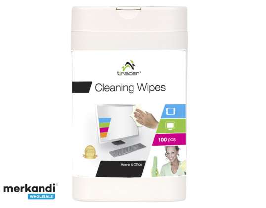 LCD CLEANING WIPES ECO 100PCS TRASRO41017