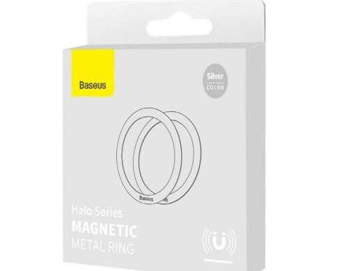 Baseus Magnetic Tool Halo serijos magnetinis žiedas (2 vnt/pakuotė) Silve