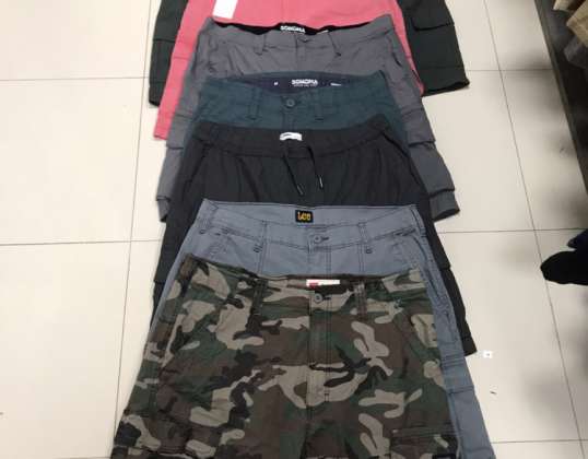 Mens 6 Pocket Twill Cargo Shorts, diverse märken och 100% Original Brands Erbjudanden - Stil: Six Pocket Cargo Shorts - Storlek: 30-48 - Ursprungligen tillverkad i Bangladesh och originalmärken Rester En kvalitet Short