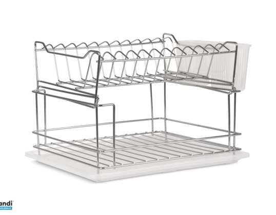 EB-301 Large Drainer with Drip Tray - With Cutlery Basket - 30x37x24 cm