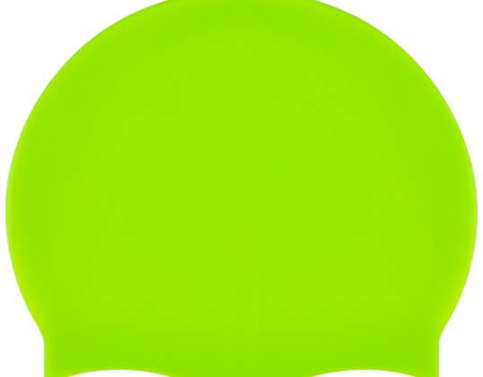 Monocap žalia silikoninė plaukimo kepurė baseinui