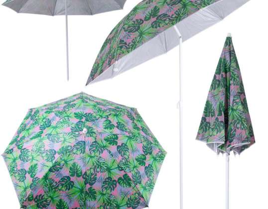 Reguliuojamas sodo paplūdimio skėtis 150cm skaldyti lapai