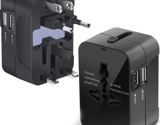 Universal Adapter Socket ADAPTER USA UK EU AUT USB Charger WORLD HHT210