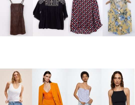 Großhandel mit Damenbekleidung von Mango – Viele neue Kleidungsstücke mit Etikett