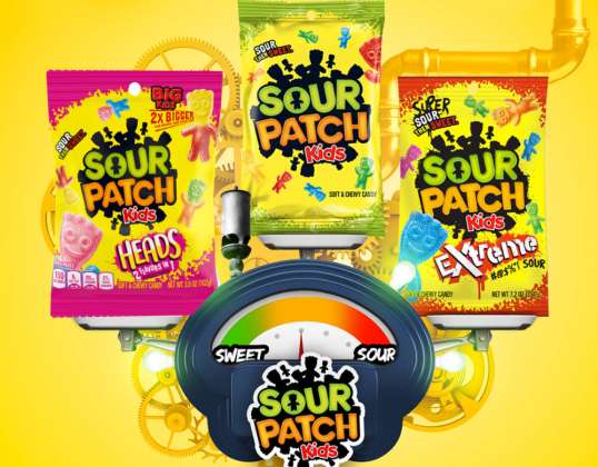 Μαζική αγορά καραμελών Sour Patch Kids σε πολλές γεύσεις - Εισαγωγές ΗΠΑ, 12 συσκευασίες