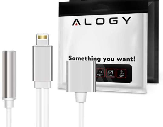 Alogy Lyn til iPhone Audio Mini Jack Kabel sølv