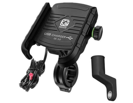 Kewig KWG-M8 Support de téléphone de moto avec chargeur QC 3.0