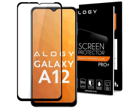 Стеклянный Alogy Полный клеевой чехол дружественный для Samsung Galaxy A12 2020/2021 Чт