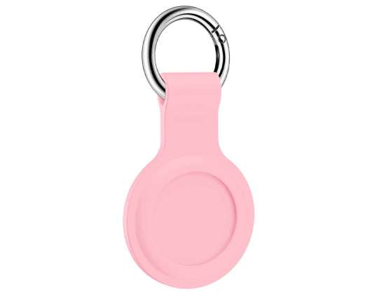 Silikonhülle Alogy Schlüsselanhänger mit Karabiner für Apple AirTag Pink