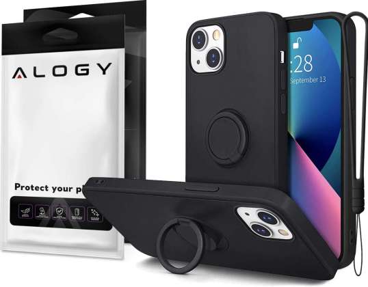 Bague Ultra Slim Alogy Silicone Case pour Apple iPhone 13 Noir