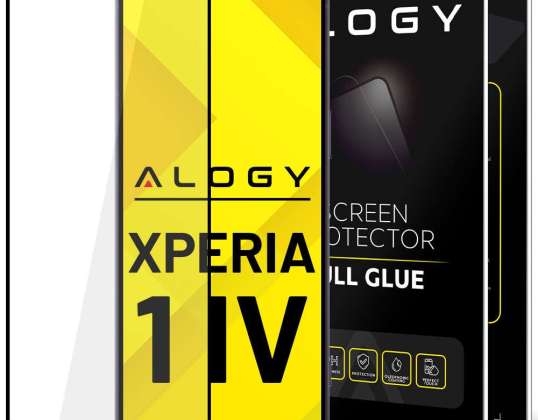 Hærdet glas til Alogy Fuld limkasse venlig til Sony Xperia 1