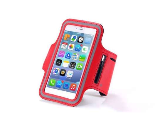 Sports Running Shoulder Case for Phone up to 5.5 Inch Red