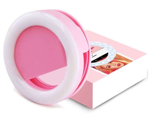 Selfie Ring LED kruhové svetlo RK-14 ružové
