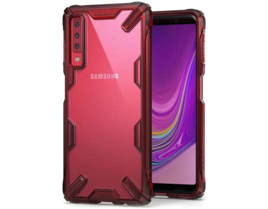 Dėklas Ringke Fusion X Samsung Galaxy A7 2018 Ruby raudonas