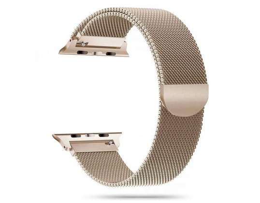 Milanese armband Alogy Strap voor Apple Watch 38/40/41mm Goud
