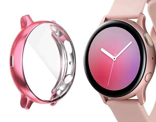 Custodia in silicone Alogy per Galaxy Watch Active 2 44mm Rosa
