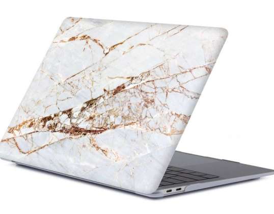 Alogy Hard Marble Case voor MacBook Pro 13 2016-2019 Marmer Wit 0