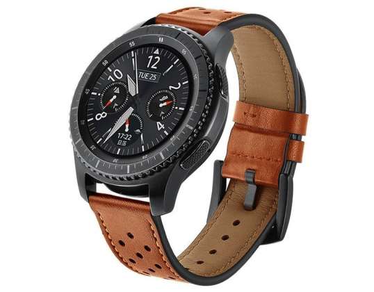 Curea din piele Alogy pentru Samsung Watch Active 2 (20mm) Brown