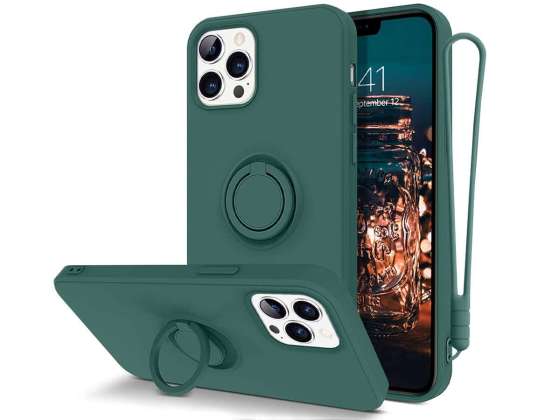 Ring Ultra Slim Alogy silikonikotelo iPhone 12/12 Pro 6.1 vihreälle