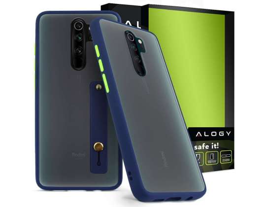 Alogy Bumper case with strap for Xiaomi Redmi Note 8 Pro Navy