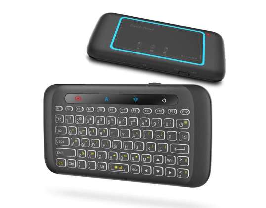 Alogy RGB LED trådløst + TouchPa-baggrundsbelyst tastatur