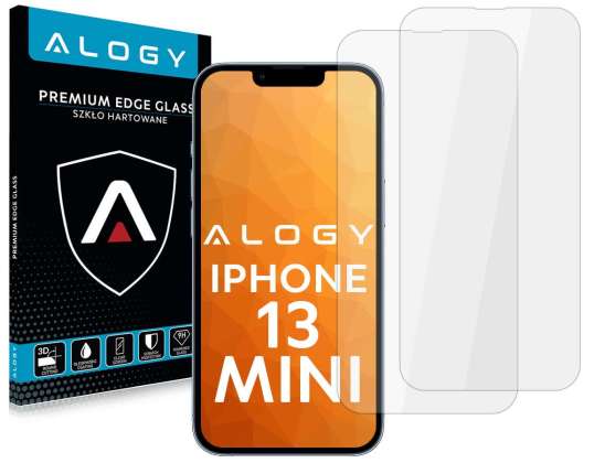 2x Alogy vidrio templado para pantalla para Apple iPhone 13 Mini 5.4