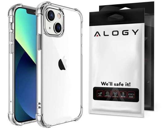 Удароустойчив Alogy брониран калъф за Apple iPhone 13 6.1 прозрачен
