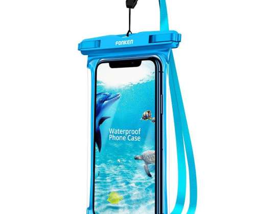 Waterproof Fonken Case Waterproof Universal IPX8 to 6.5 Blue