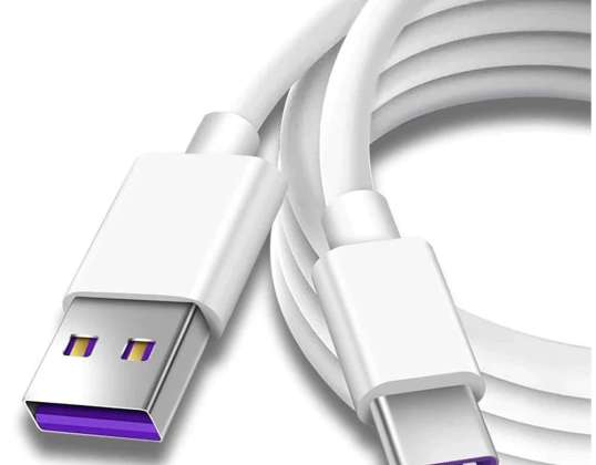 Alogy Высокоскоростной кабель USB-A к USB-C Тип C 5A Кабель 1 м Белый