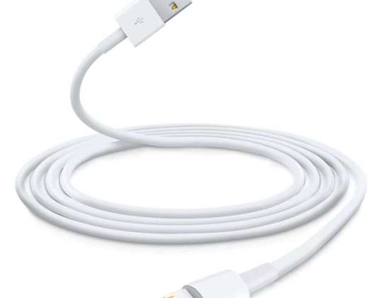 USB-A til Lightning til Apple højhastighedskabel 2m hvid