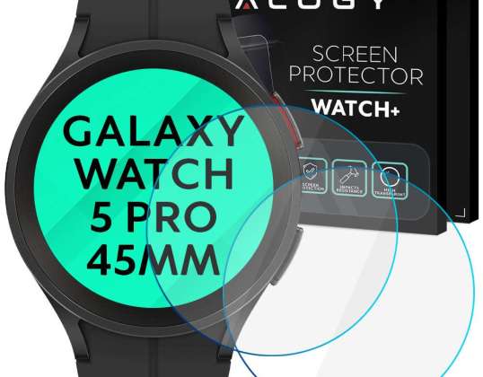 2x Alogía de pantalla protectora de vidrio templado para Samsung Galaxy Watch 5 P