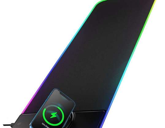 Alogy XXL RGB herná podložka pod myš s bezdrôtovým nabíjaním