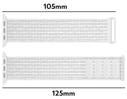 Alogy Nylon siksna ar Velcro Apple Watch pulkstenim 1/2/3/4/5/6/7/8/SE/Ult