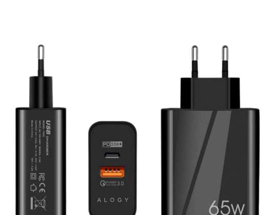 Alogy Quick Charge QC 3.0 Carregador de Parede USB-A + USB-C PD 6
