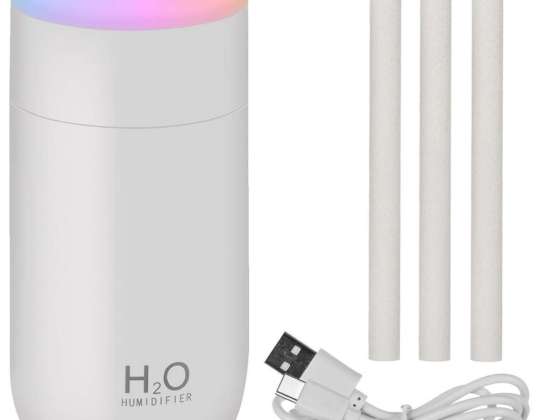 Luftfukter LED aromaterapi aromaterapi USB hvit