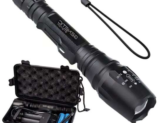 Military Tactical LED Flashlight With Strong Light Stream Waterproof
