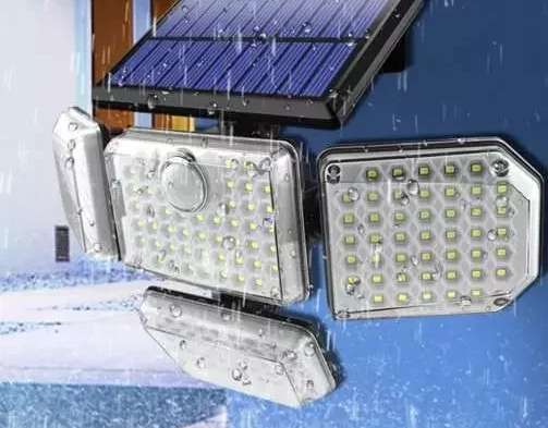 Lámpara solar 171 LEDs súper potentes con panel exterior Izoxis