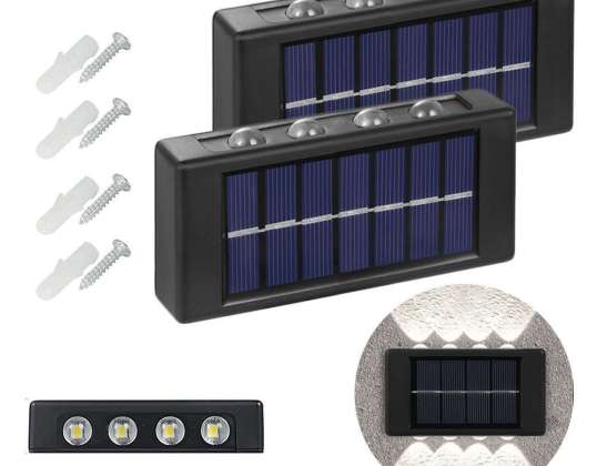 2x Solar-Wandlampe Alogy Solarlampe Outdoor-Aufzug