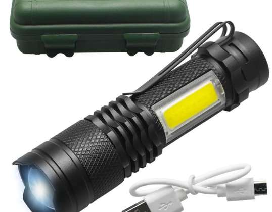 Torcia tattica classica luce a LED COB XPE Mini lampada in metallo Ki