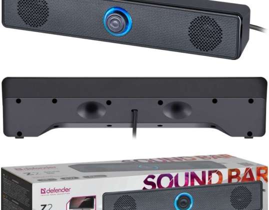 SoundBar retroilluminata a LED USB Defender Z2 6W Nero