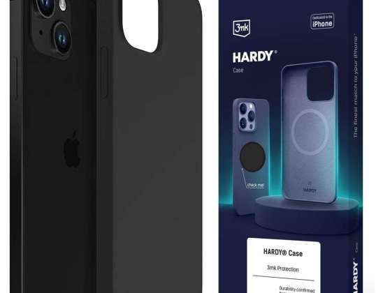 Funda de teléfono 3mk para Apple iPhone 13 Hardy Silicone MagCase Negro