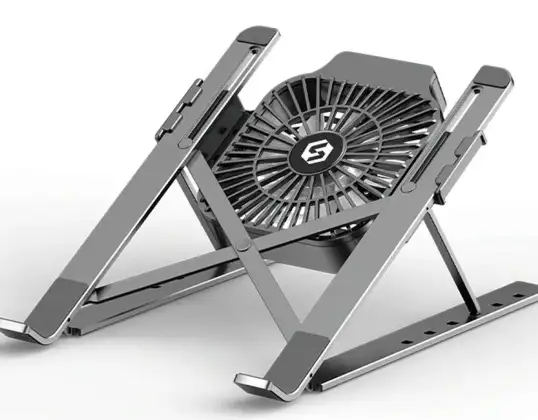 Prijenosni stol za prijenosno računalo Alogy stolni štand s ventilatorom Grey