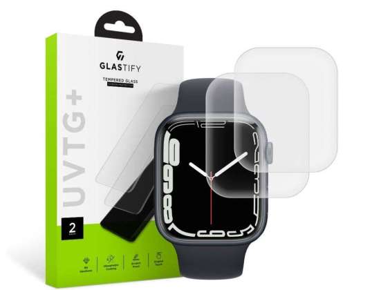 GlasTIFY UVTG+ sticlă securizată cu 2 pachete pentru Apple Watch 7 (45mm)