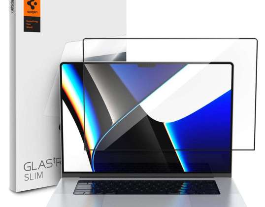Spigen Glass FC Gehard Glas voor Apple Macbook Pro 16 2021 Zwart