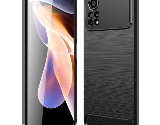 TPU Casecarbon für Xiaomi Poco X4 Pro 5G Schwarz