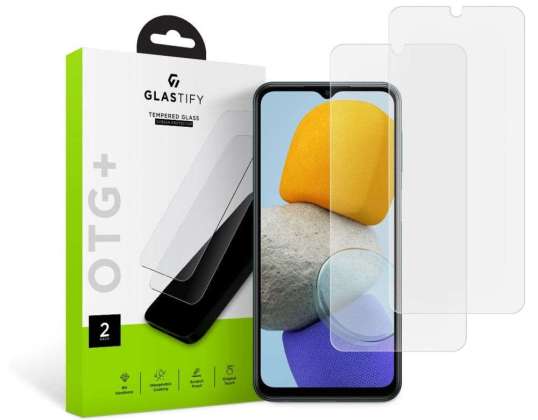 GlasTIFY OTG + 2-Pack gehard glas voor Samsung Galaxy M23 5G Clear